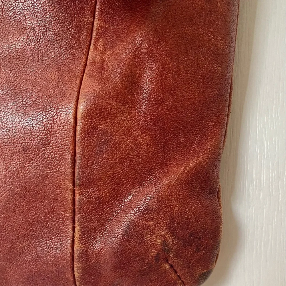 Fossil Long Live Vintage 1954 Brown Leather Crossbody Bag Distressed Leather - Picture 5 of 7
